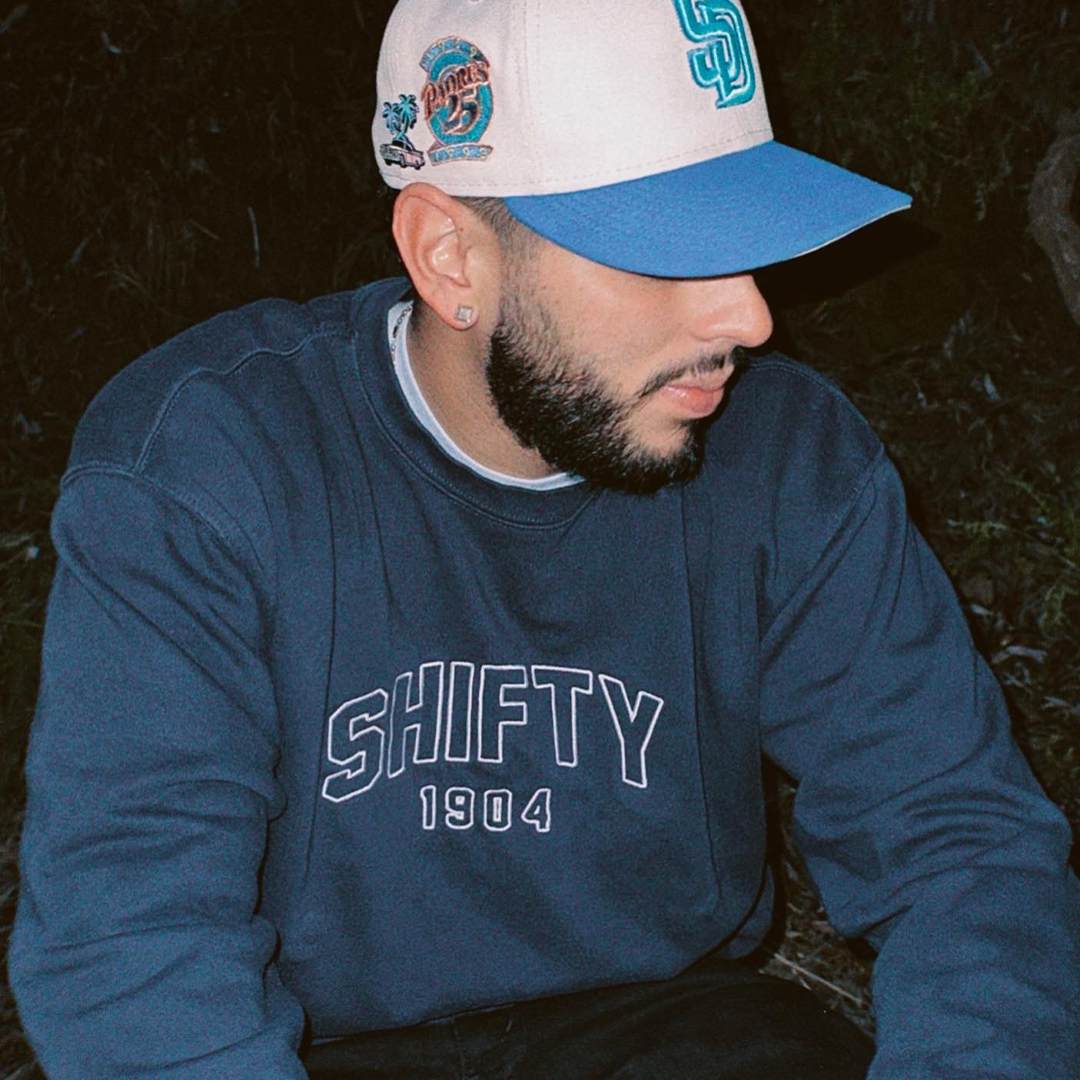 Navy Blue Shifty Crew Neck