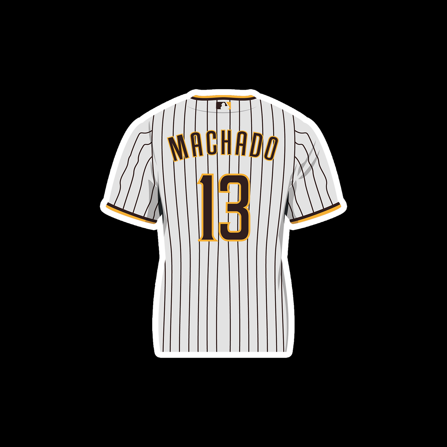 Padres Baseball Jersey Sticker