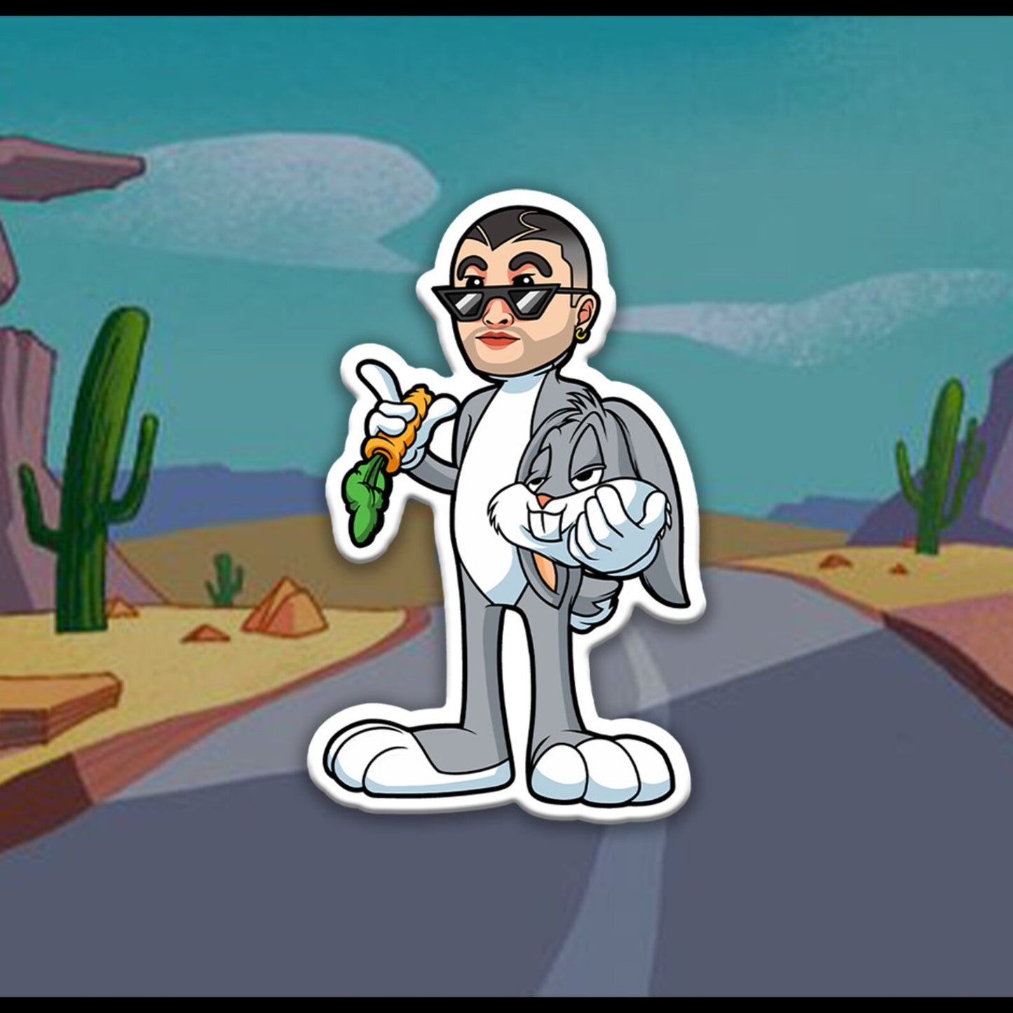 Bad x Bugs Bunny Sticker