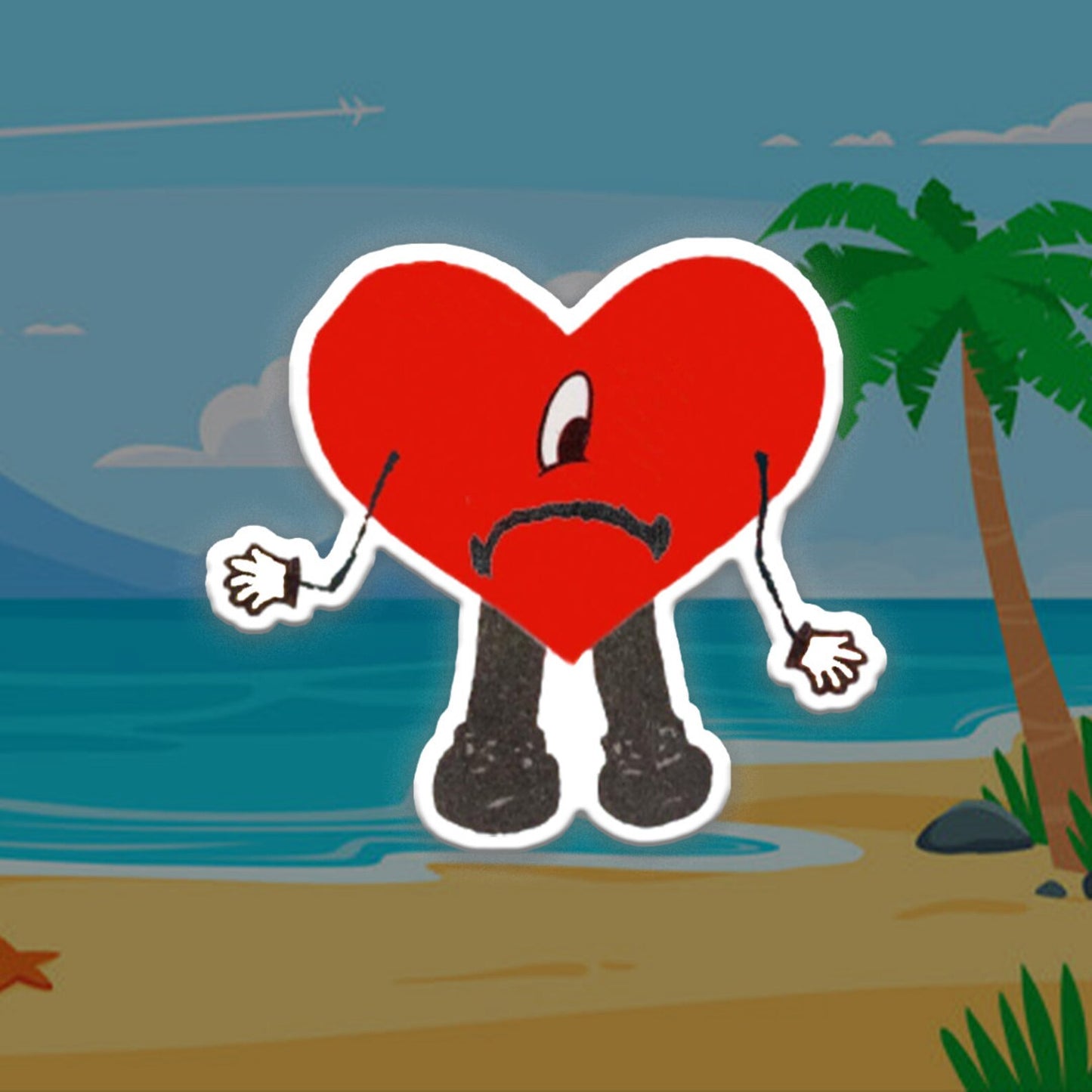 Bad Bunny Heart Sticker