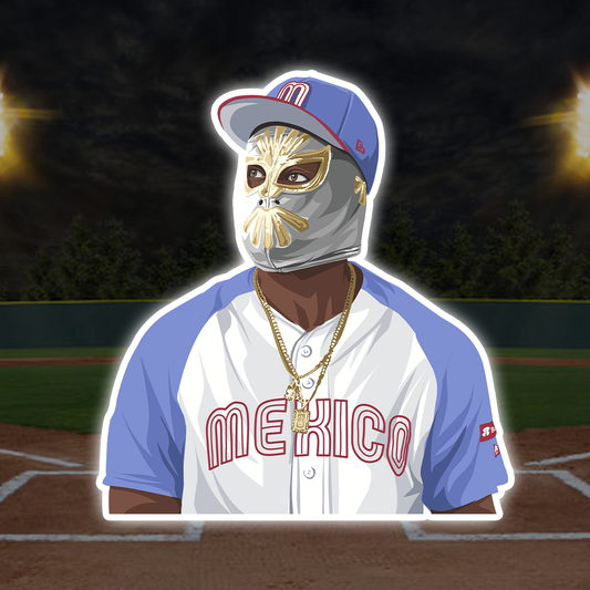 Mexico Baseball Luchador Sticker